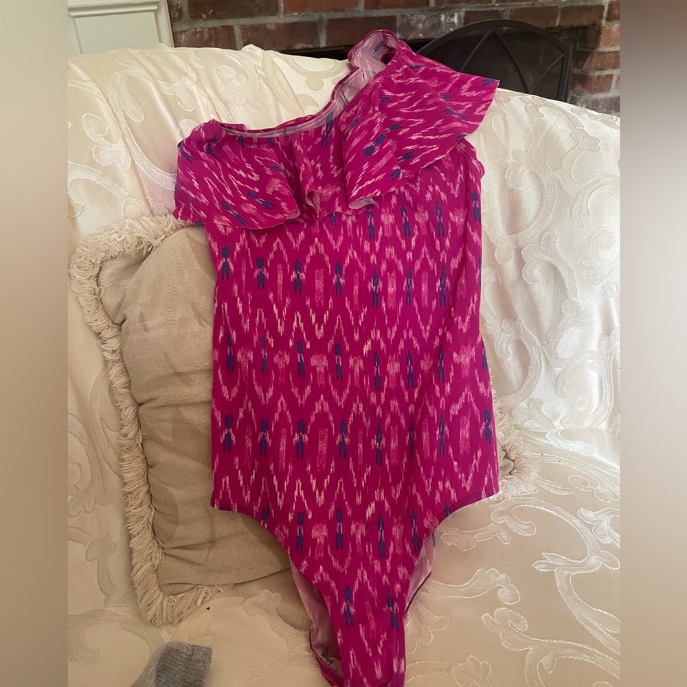 Isabel Marant Ruffle One Shoulder Swimsuit